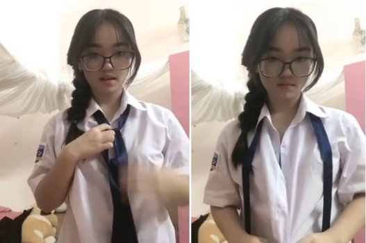 Cô gái học sinh đeo kính mông cực phẩm